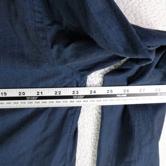 Armani Collezioni Shirt Mens Extra Large Blue Button Up Long Sleeve Casual - Picture 6 of 10